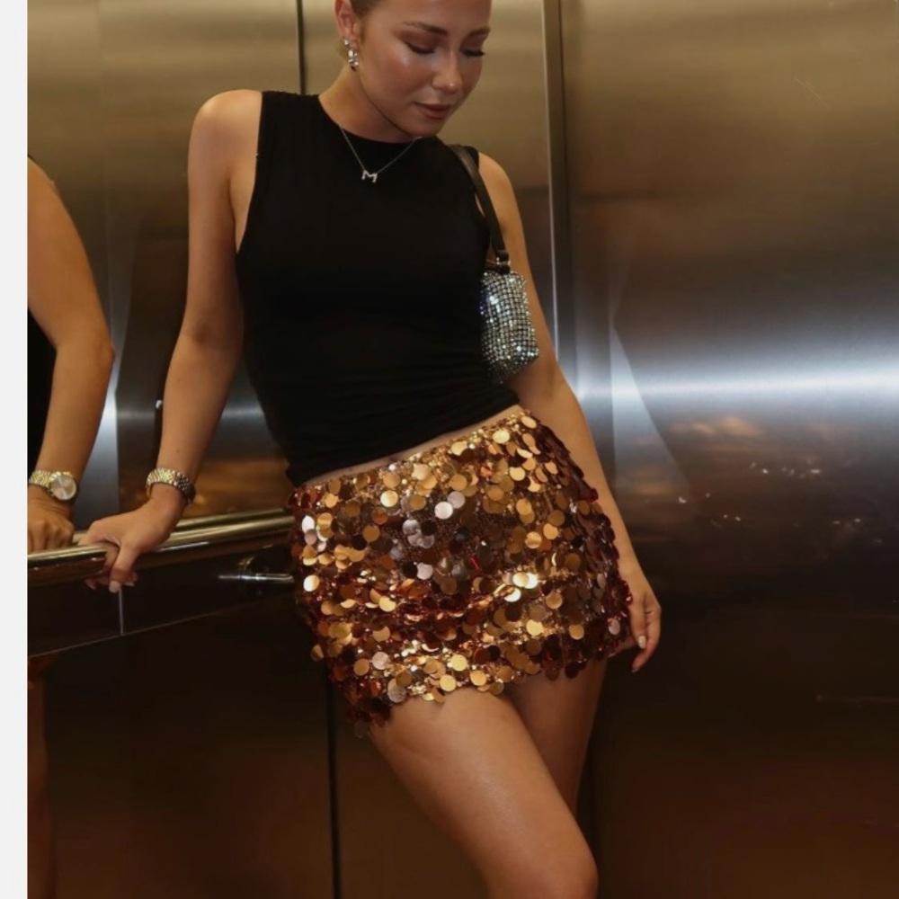 White fox sparkly skirt